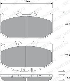 Ween 151-2295 - Гальмівні колодки, дискові гальма autozip.com.ua