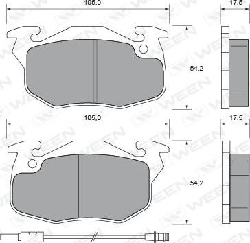 Ween 151-2246 - Гальмівні колодки, дискові гальма autozip.com.ua