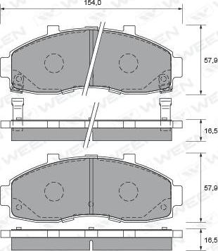 Ween 151-2240 - Гальмівні колодки, дискові гальма autozip.com.ua