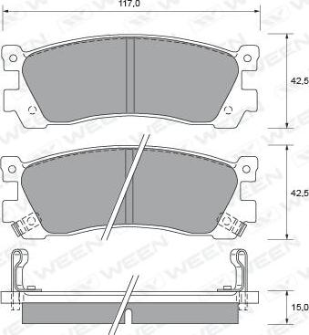 Ween 151-2241 - Гальмівні колодки, дискові гальма autozip.com.ua