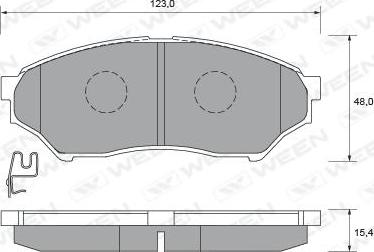 Ween 151-2247 - Гальмівні колодки, дискові гальма autozip.com.ua