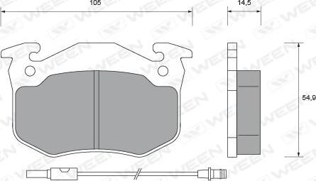 Ween 151-2255 - Гальмівні колодки, дискові гальма autozip.com.ua