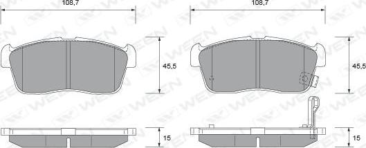 Ween 151-2253 - Гальмівні колодки, дискові гальма autozip.com.ua