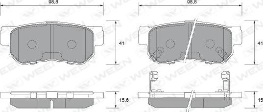 Ween 151-2269 - Гальмівні колодки, дискові гальма autozip.com.ua