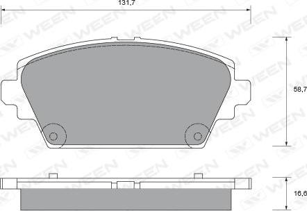 Ween 151-2264 - Гальмівні колодки, дискові гальма autozip.com.ua