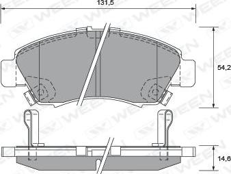 Ween 151-2204 - Гальмівні колодки, дискові гальма autozip.com.ua