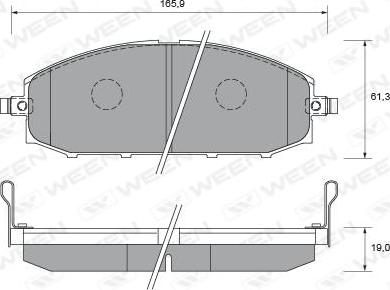 Ween 151-2211 - Гальмівні колодки, дискові гальма autozip.com.ua