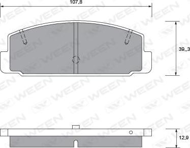 Ween 151-2281 - Гальмівні колодки, дискові гальма autozip.com.ua