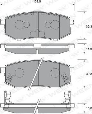 Ashuki 1083-2030O - Гальмівні колодки, дискові гальма autozip.com.ua