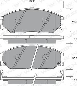 Ween 151-2233 - Гальмівні колодки, дискові гальма autozip.com.ua