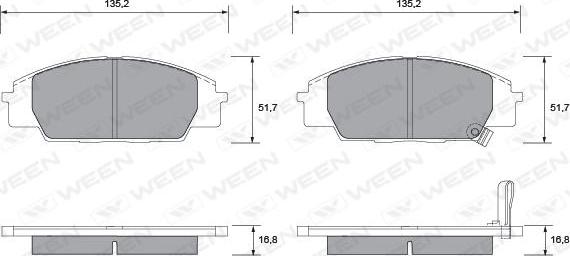 Ween 151-2226 - Гальмівні колодки, дискові гальма autozip.com.ua