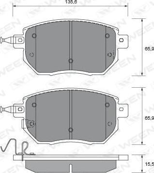 Ween 151-2228 - Гальмівні колодки, дискові гальма autozip.com.ua