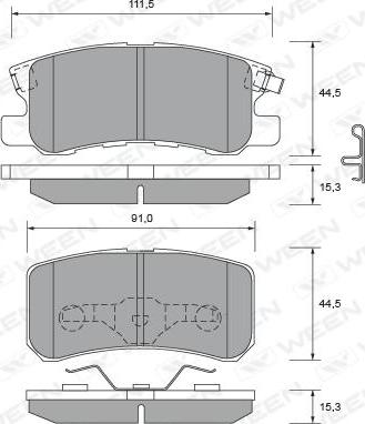 Ween 151-2222 - Гальмівні колодки, дискові гальма autozip.com.ua