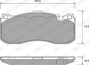 Ween 151-2708 - Гальмівні колодки, дискові гальма autozip.com.ua