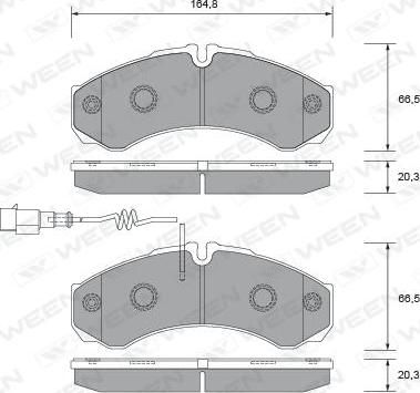 Ween 151-2715 - Гальмівні колодки, дискові гальма autozip.com.ua