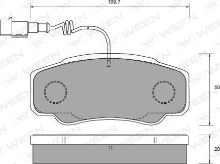 Ween 151-2716 - Гальмівні колодки, дискові гальма autozip.com.ua