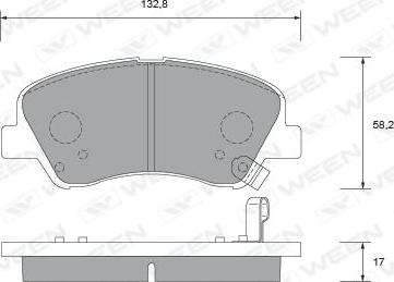 Ween 151-2735 - Гальмівні колодки, дискові гальма autozip.com.ua