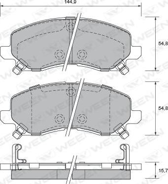 Ween 151-2724 - Гальмівні колодки, дискові гальма autozip.com.ua