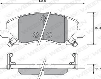 Ween 151-2723 - Гальмівні колодки, дискові гальма autozip.com.ua