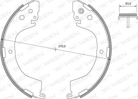 Ween 152-2446 - Комплект гальм, барабанний механізм autozip.com.ua