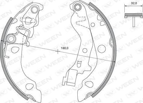 Ween 152-2441 - Комплект гальм, барабанний механізм autozip.com.ua