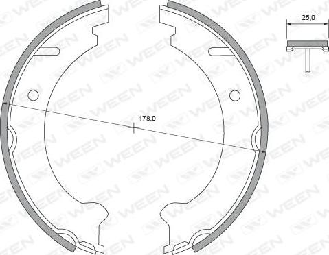 Ween 152-2401 - Комплект гальм, ручник, парковка autozip.com.ua