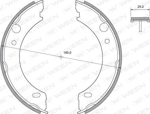 Ween 152-2408 - Комплект гальм, ручник, парковка autozip.com.ua