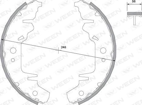 Ween 152-2419 - Комплект гальм, барабанний механізм autozip.com.ua