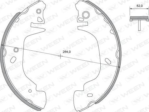 Ween 152-2412 - Комплект гальм, барабанний механізм autozip.com.ua