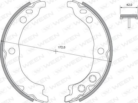 Ween 152-2484 - Комплект гальм, ручник, парковка autozip.com.ua