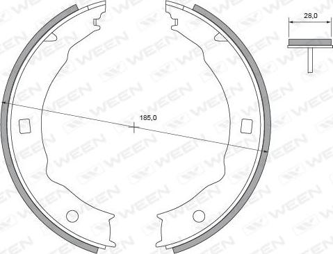 Ween 152-2439 - Комплект гальм, ручник, парковка autozip.com.ua