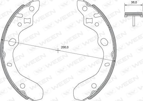 Ween 152-2430 - Комплект гальм, барабанний механізм autozip.com.ua