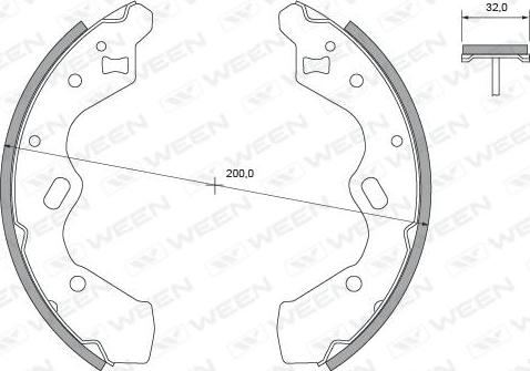 Ween 152-2431 - Комплект гальм, барабанний механізм autozip.com.ua