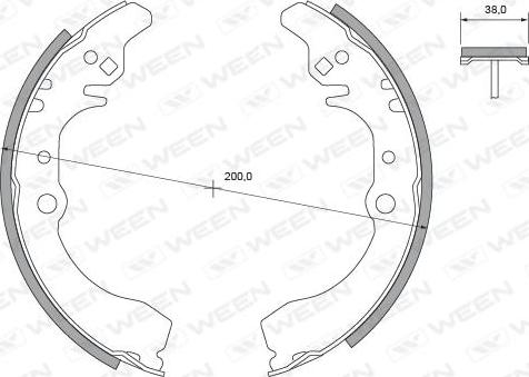 Ween 152-2421 - Комплект гальм, барабанний механізм autozip.com.ua