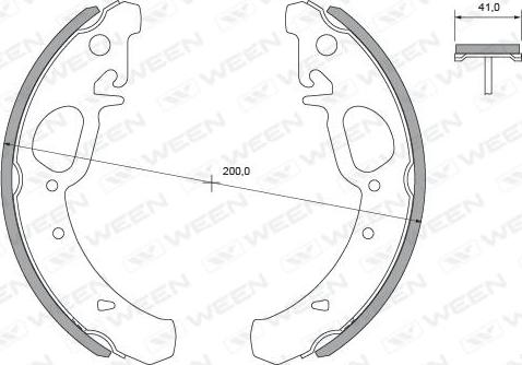 Ween 152-2470 - Комплект гальм, барабанний механізм autozip.com.ua