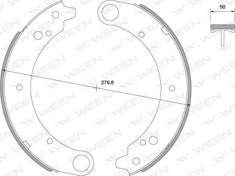 Ween 152-2005 - Комплект гальм, барабанний механізм autozip.com.ua