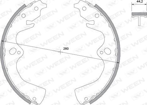 Ween 152-2032 - Комплект гальм, барабанний механізм autozip.com.ua