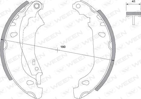 Ween 152-2020 - Комплект гальм, барабанний механізм autozip.com.ua