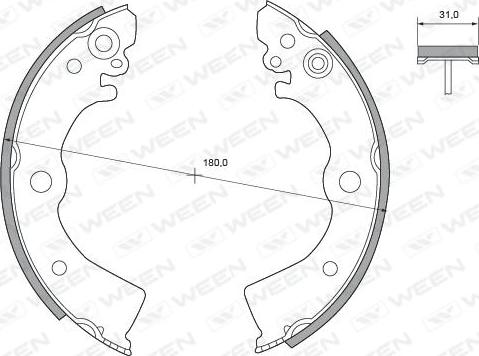 Ween 152-2146 - Комплект гальм, барабанний механізм autozip.com.ua