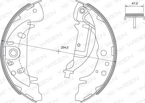 Ween 152-2115 - Комплект гальм, барабанний механізм autozip.com.ua