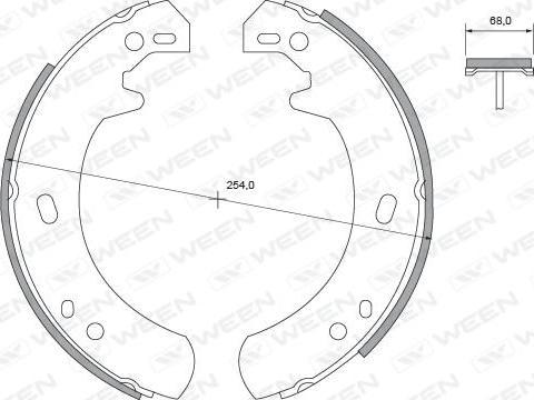 Ween 152-2110 - Комплект гальм, ручник, парковка autozip.com.ua