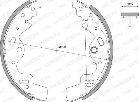 Ween 152-2133 - Комплект гальм, барабанний механізм autozip.com.ua