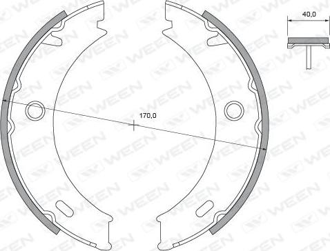 Ween 152-2127 - Комплект гальм, ручник, парковка autozip.com.ua