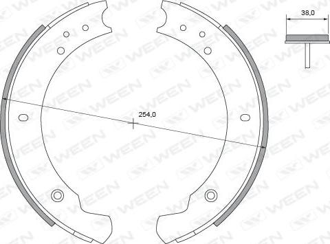 Ween 152-2172 - Комплект гальм, барабанний механізм autozip.com.ua