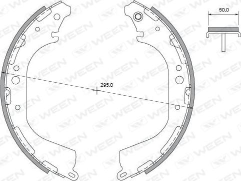 Ween 152-2394 - Комплект гальм, барабанний механізм autozip.com.ua