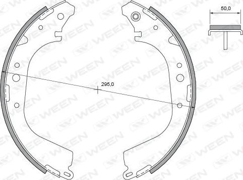 Ween 152-2356 - Комплект гальм, барабанний механізм autozip.com.ua