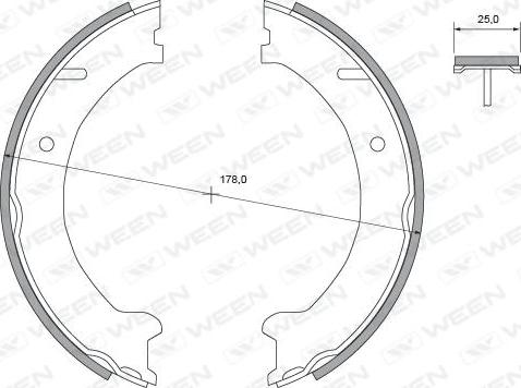 Ween 152-2350 - Комплект гальм, ручник, парковка autozip.com.ua