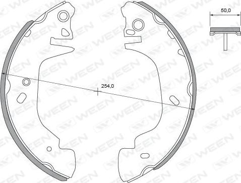 Ween 152-2369 - Комплект гальм, барабанний механізм autozip.com.ua