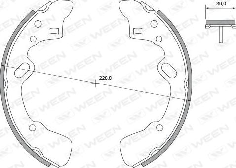 Ween 152-2368 - Комплект гальм, барабанний механізм autozip.com.ua