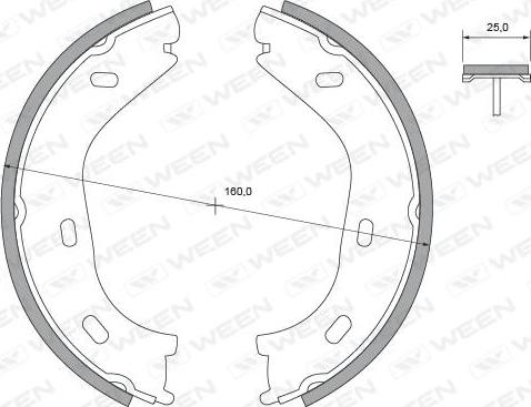 Ween 152-2301 - Комплект гальм, ручник, парковка autozip.com.ua